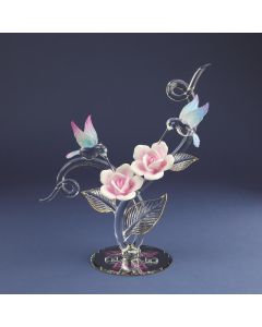 Rose Garden with Hummingbirds