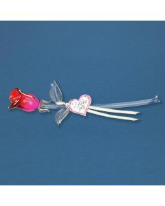 "I Love You" Pink & Red Rose