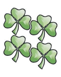 Green Mini Shamrock Bevel Cluster