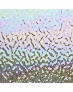 Wissmach Clear Ripple Iridized Glass, closeup
