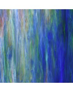 Wissmach Cobalt Blue, Medium Green, Medium Purple, Opal and Clear Wispy Glass