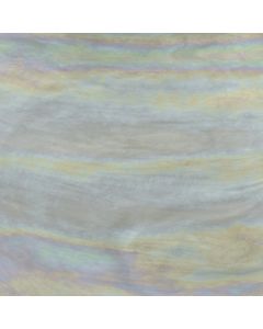 Wissmach White & Clear Wispy Iridized Glass