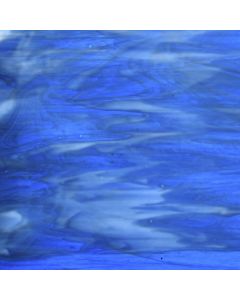 Wissmach Steel Blue and White Opal Wispy Glass (back lit)