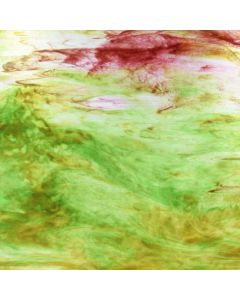 Youghiogheny Ice White, Pink, Green, Yellow Stipple Glass
