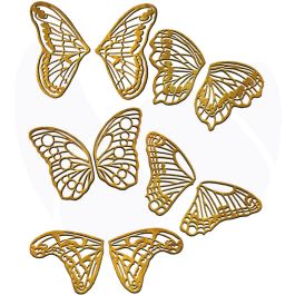 Medium Butterfly Wing Filigree #2 - set/5