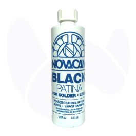 Novacan Black Patina for Lead & Solder - 8 oz. Stained Glass Supplies