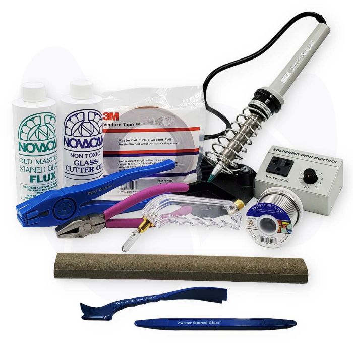 Beginner Stained Glass Kit. Cutting & Soldering Tool Set. Comfortable –  GlassCompositions
