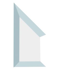 Clear Mitred Corner Bevel, 2" x 4", 2 pieces