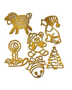 Holiday Ornament Filigree, Set A, pack/6