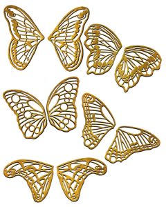 Medium Butterfly Wing Filigree #2 - set/5