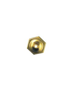 Hexagon Brass Vase Cap, 3"