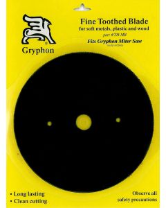 Gryphon Miter Saw Blade, Fine Toothed, Metal