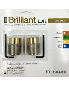 Brilliant Bit Duo Pack 1" Standard Grinding Bits 100/120 Diamond Grit