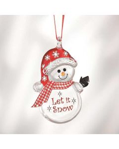 "Let it Snow" Snowman Ornament