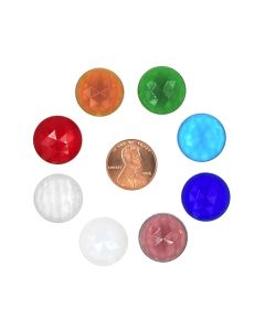 Round Faceted Jewel, 18mm