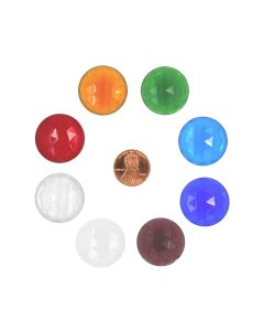 Round Faceted Jewel, 25mm