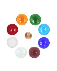 Round Faceted Jewel, 30mm