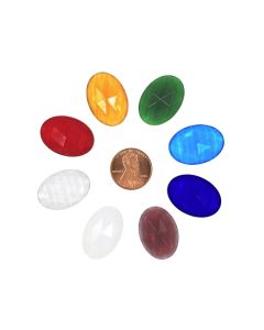 Oval Faceted Jewel, 25mm x 18mm