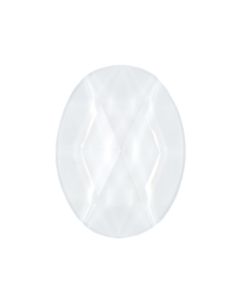 Clear Oval Faceted Jewel, 30mm x 22mm