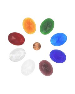 Oval Faceted Jewel, 40mm x 30mm