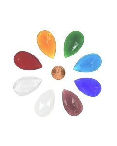 Pear Faceted Jewel, 42mm x 20mm