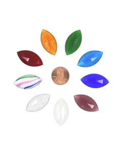 Navette Faceted Jewel, 30mm x 15mm
