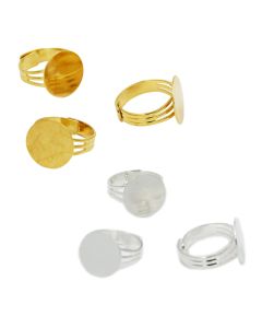 Plated Ring with Flat Disk, pack/3