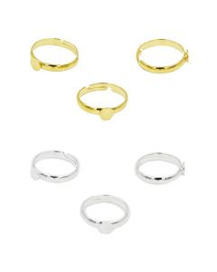 Plated Ring with 5mm Disk, pack/3