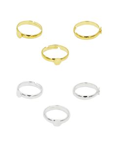Plated Ring with 5mm Disk, pack/3