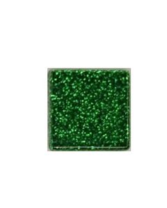Iridescent Finish Crystal Tile- 3/4" X3/4" EMERALD GLITTER - GL603