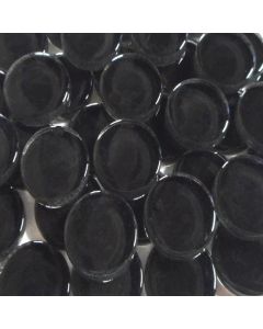 20MM Crystal Round Tile - BLACK