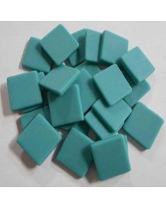 Sq Flat Matte Glass Tile - MED AQUA