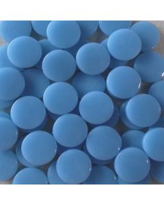 ECO FRIENDLY RECYCLED GLASS TILE 18mm Round - BAY BLUE