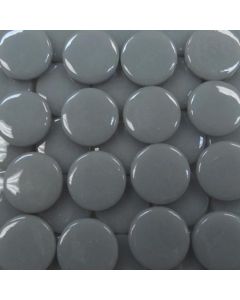 ECO FRIENDLY RECYCLED GLASS TILE 18mm Round - CEMENT