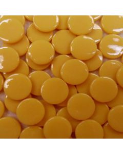 ECO FRIENDLY RECYCLED GLASS TILE 18mm Round - MUSTARD