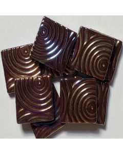 23mm Art Glass- Swirls - COCOA