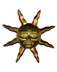 Sun wth Pointy Rays Hand Cast Sculpture