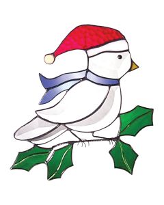 Bird on Holly Favorite Christmas Bevel Cluster