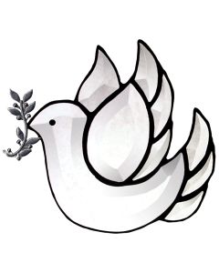 Peace Dove Favorite Christmas Bevel Cluster