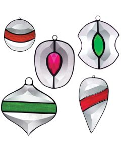 Five Ornaments Favorite Christmas Bevel Cluster