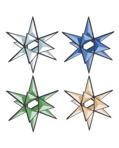 3-D Open Center Star Bevel Cluster, 3-1/2"