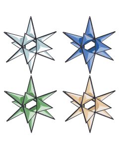 3-D Open Center Star Bevel Cluster, 5-3/4"