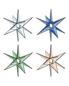3-D Open Center Star Bevel Cluster, 7-3/4"