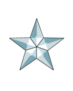 5 Point Star Bevel Cluster, 2"