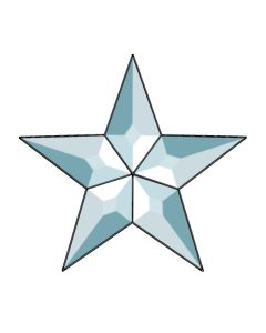 5 Point Star Bevel Cluster, 3"