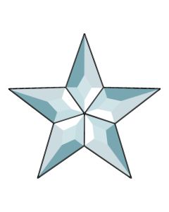 5 Point Star Bevel Cluster, 4"