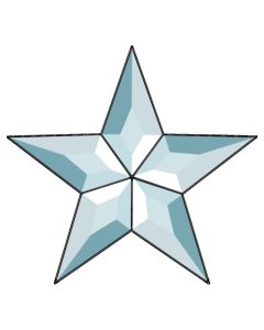 5 Point Star Bevel Cluster, 6"