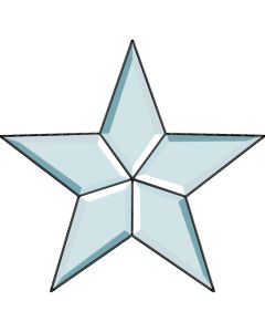 5 Point Star Bevel Cluster, 10-1/2"