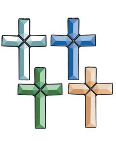 Crosses of Distinction Bevel Clusters, Assorted Colors, set/4