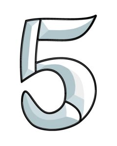 Olde English Number 5 Bevel Cluster